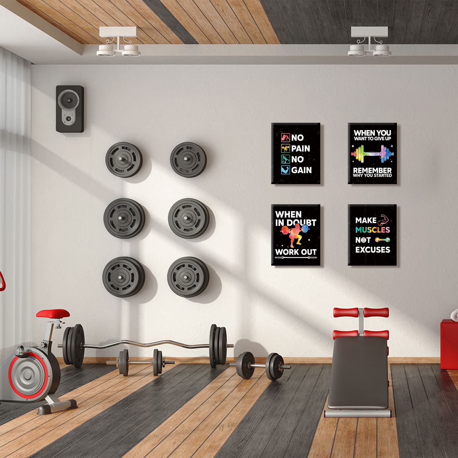 Motivational wall art discount for home gym